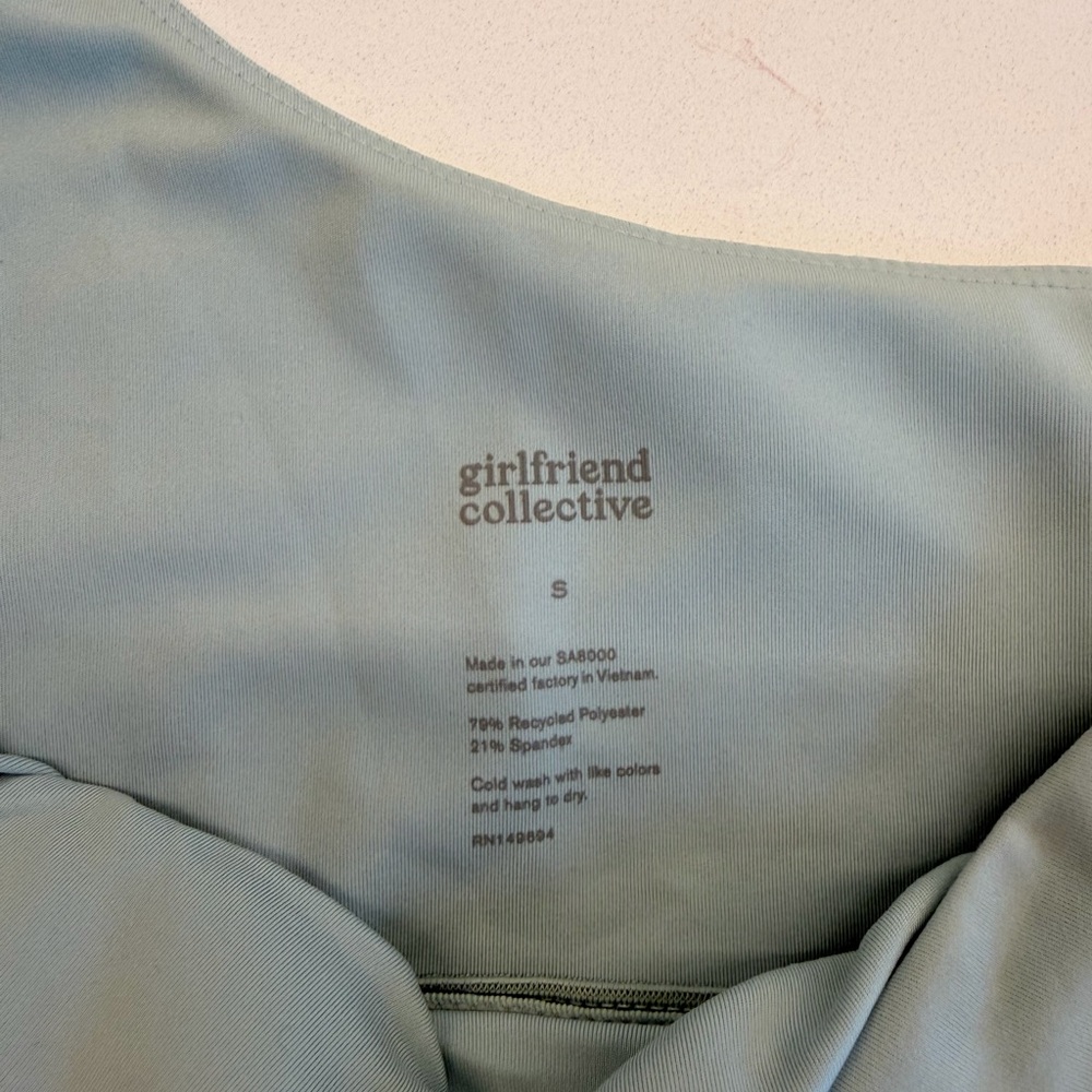 Girlfriend Collective Bianca One-Shoulder Tank – Size Small - Picture 3 of 4